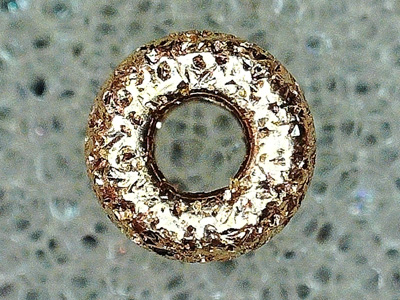finding, roundel stardust 3mm, goldfilled